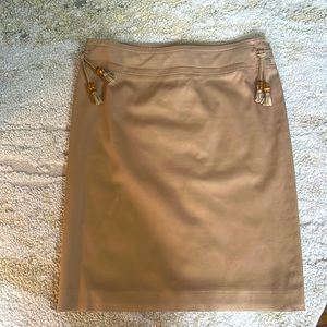 Gucci beige cotton skirt with bamboo size 38
